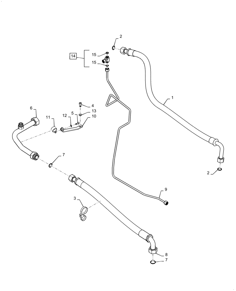 Схема запчастей Case IH MAGNUM 370 - (21.506.AQ[02]) - TRANSMISSION - CVT - HIGH PRESSURE HYDRAULIC CIRCUIT, HD REAR AXLE (21) - TRANSMISSION