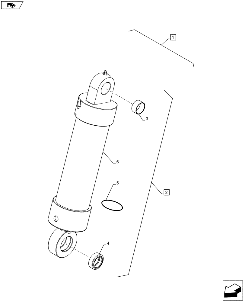 Схема запчастей Case IH PUMA 200 - (88.035.11[09]) - DIA KIT - FRONT HPL FOR SUSPENDED AND STD AXLES, LESS PTO, LESS COUPLER - HYDRAULIC CYLINDER (88) - ACCESSORIES