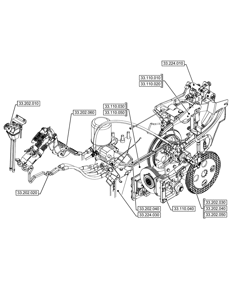 Схема запчастей Case IH FARMALL 110U - (33.000.00) - SECTION INDEX - BRAKES & CONTROLS (33) - BRAKES & CONTROLS