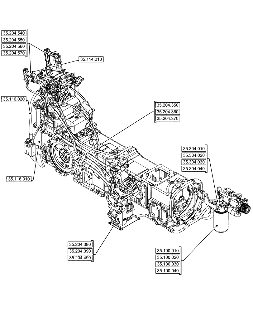 Схема запчастей Case IH FARMALL 120U - (35.000.00[03]) - SECTION INDEX - HYDRAULIC SYSTEMS (35) - HYDRAULIC SYSTEMS