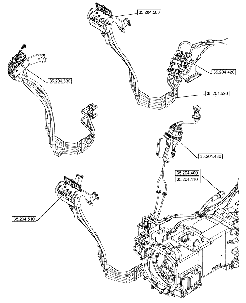 Схема запчастей Case IH FARMALL 120U - (35.000.00[02]) - SECTION INDEX - HYDRAULIC SYSTEMS (35) - HYDRAULIC SYSTEMS