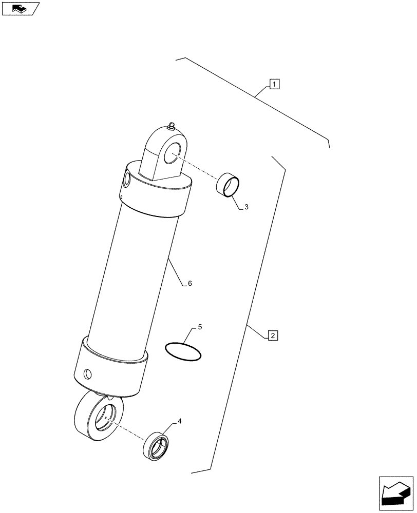 Схема запчастей Case IH PUMA 200 - (88.035.10[09]) - DIA KIT - FRONT HPL FOR SUSPENDED AND STD AXLES, LESS PTO, LESS COUPLER - HYDRAULIC CYLINDER (88) - ACCESSORIES