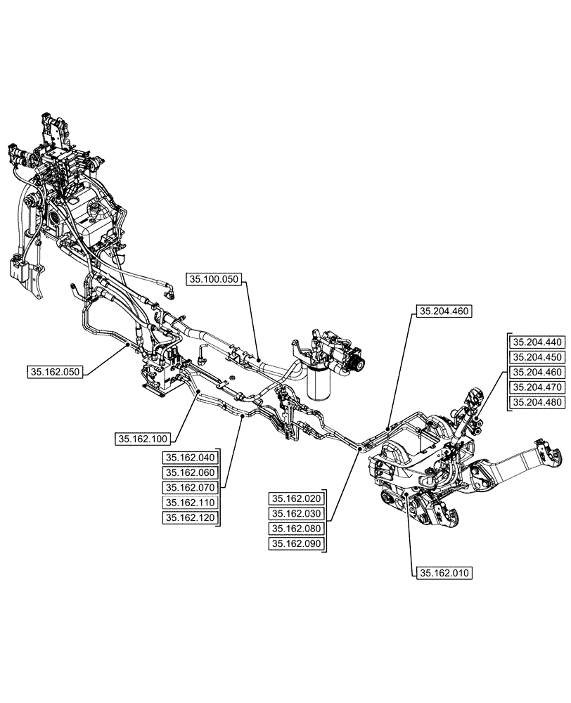 Схема запчастей Case IH FARMALL 120U - (35.000.00[04]) - SECTION INDEX - HYDRAULIC SYSTEMS (35) - HYDRAULIC SYSTEMS