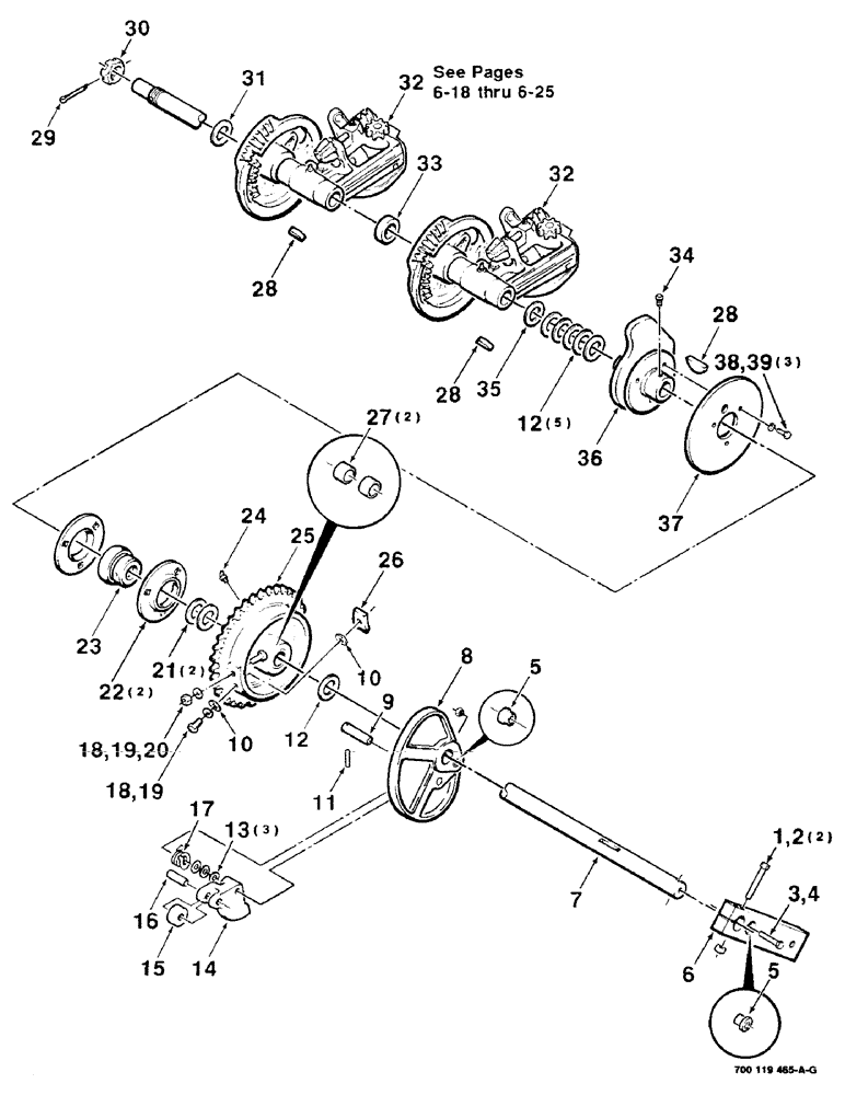 Схема запчастей Case IH 8545 - (6-16) - KNOTTER DRIVE AND CAM ASSEMBLY (RASSPE), (S.N. CFH0044501 THRU CFH0045210) (14) - BALE CHAMBER
