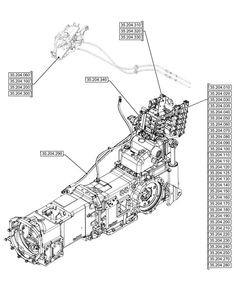 Схема запчастей Case IH FARMALL 120U - (35.000.00[01]) - SECTION INDEX - HYDRAULIC SYSTEMS (35) - HYDRAULIC SYSTEMS