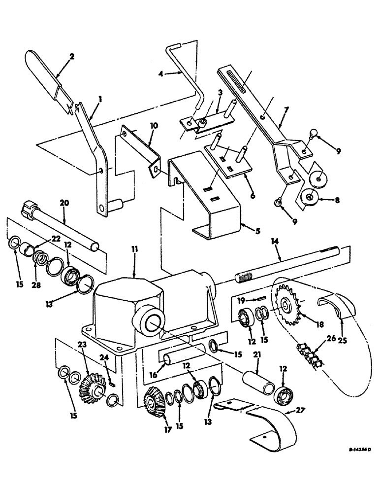 Схема запчастей Case IH 234 - (E-05) - HOPPER, HOPPER DRIVE AND ELEVATOR CONTROL (58) - ATTACHMENTS/HEADERS