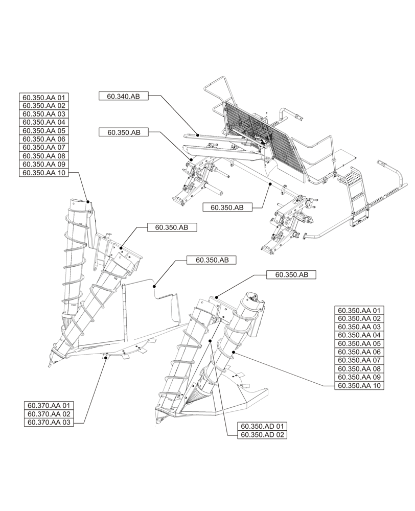 Схема запчастей Case IH A8800 - (60.000.00[02]) - SECTION INDEX - PRODUCT FEEDING (60) - PRODUCT FEEDING