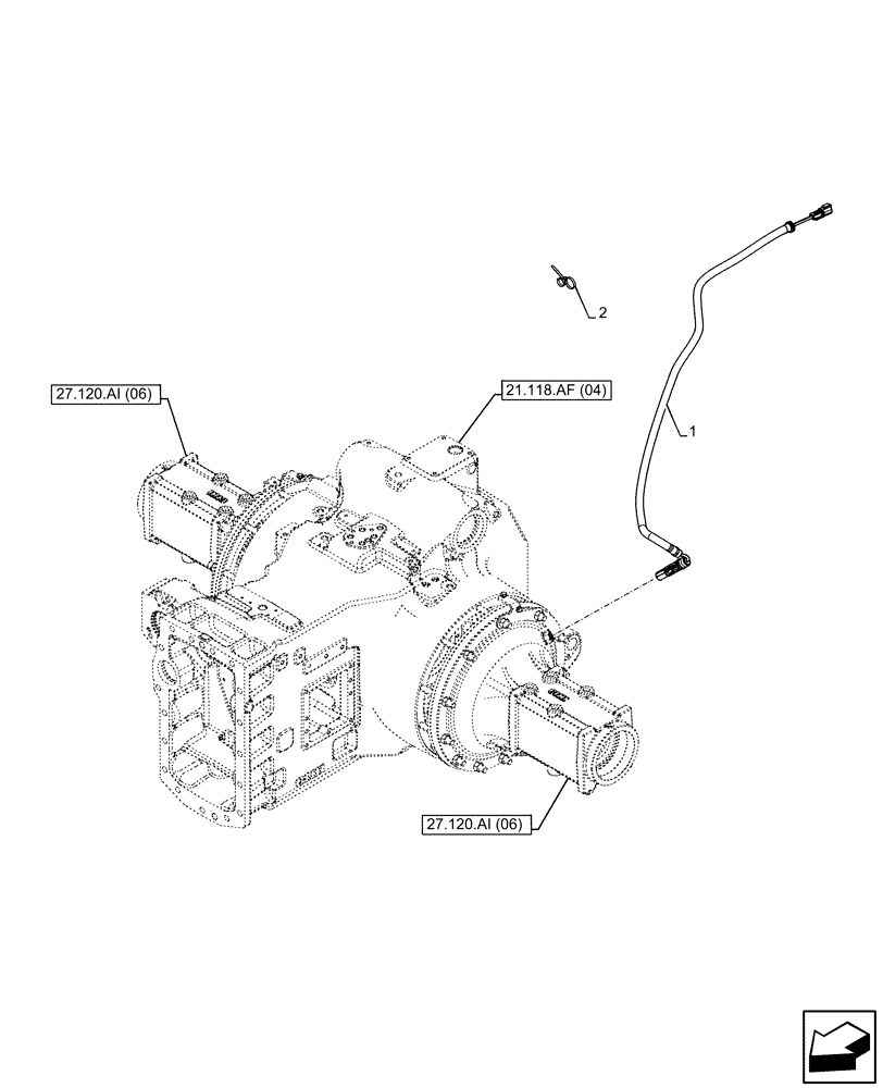 Схема запчастей Case IH PUMA 200 CVT - (55.350.AA) - VAR - 337417, 337418, 337419, 337420, 337421, 337422, 337423, 337424, 337425 - ANTILOCK BRAKING SYSTEM (ABS), SPEED SENSOR, CVT (55) - ELECTRICAL SYSTEMS