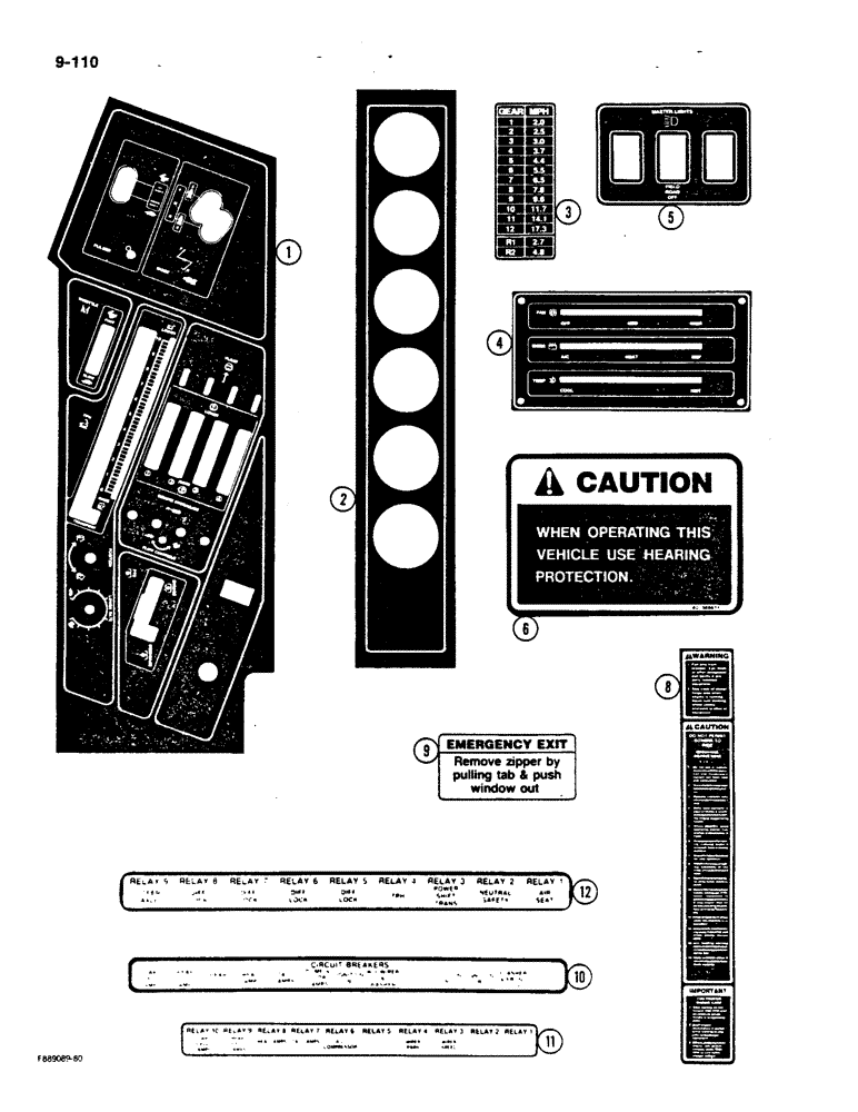 Схема запчастей Case IH 9170 - (9-110) - DECALS (09) - CHASSIS/ATTACHMENTS