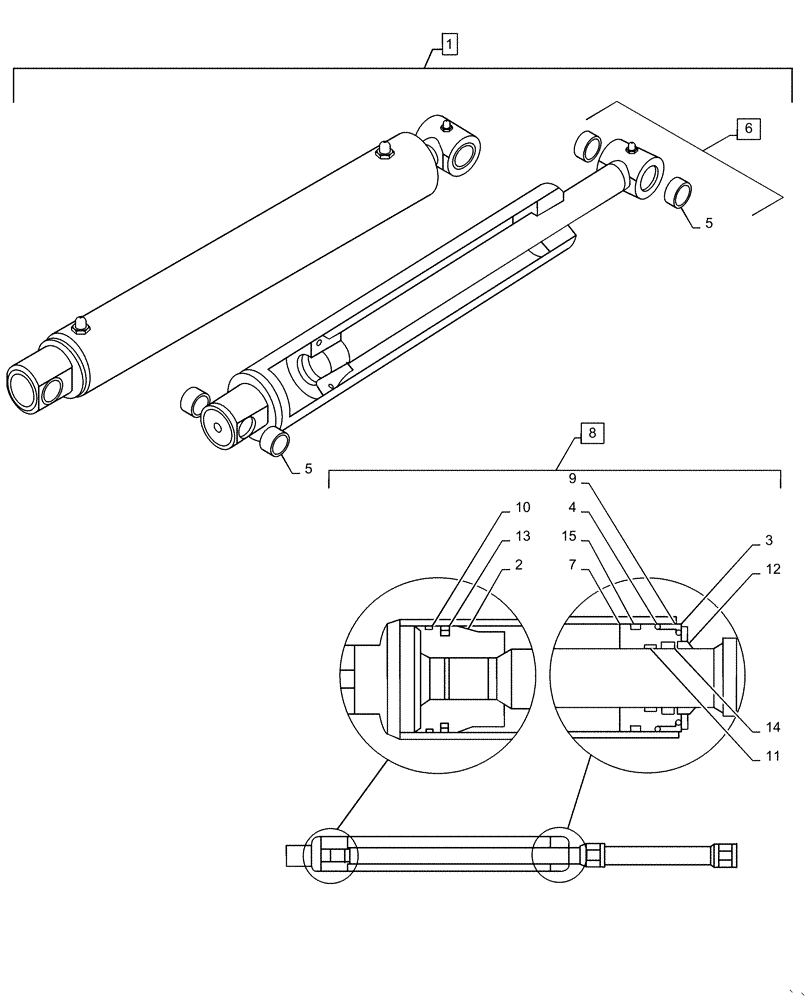 Схема запчастей Case IH L795 - (35.701.CB[11]) - LIFT ARM, HYDRAULIC CYLINDER - MSL (35) - HYDRAULIC SYSTEMS