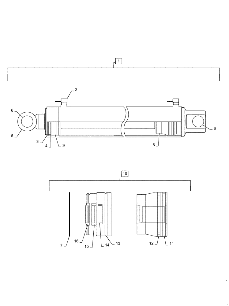 Схема запчастей Case IH L785 - (35.701.070[01]) - LIFT ARM, HYDRAULIC CYLINDER - MSL (35) - HYDRAULIC SYSTEMS