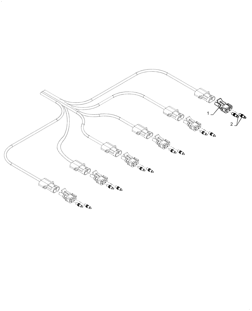 Схема запчастей Case IH 1255 - (55.101.AC[01]) - FRAME, HARNESS, PLUGS (55) - ELECTRICAL SYSTEMS