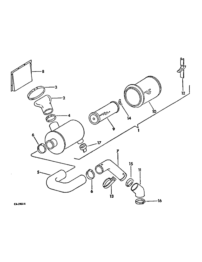 Схема запчастей Case IH HYDRO 186 - (12-01) - POWER, AIR CLEANER AND CONNECTIONS Power