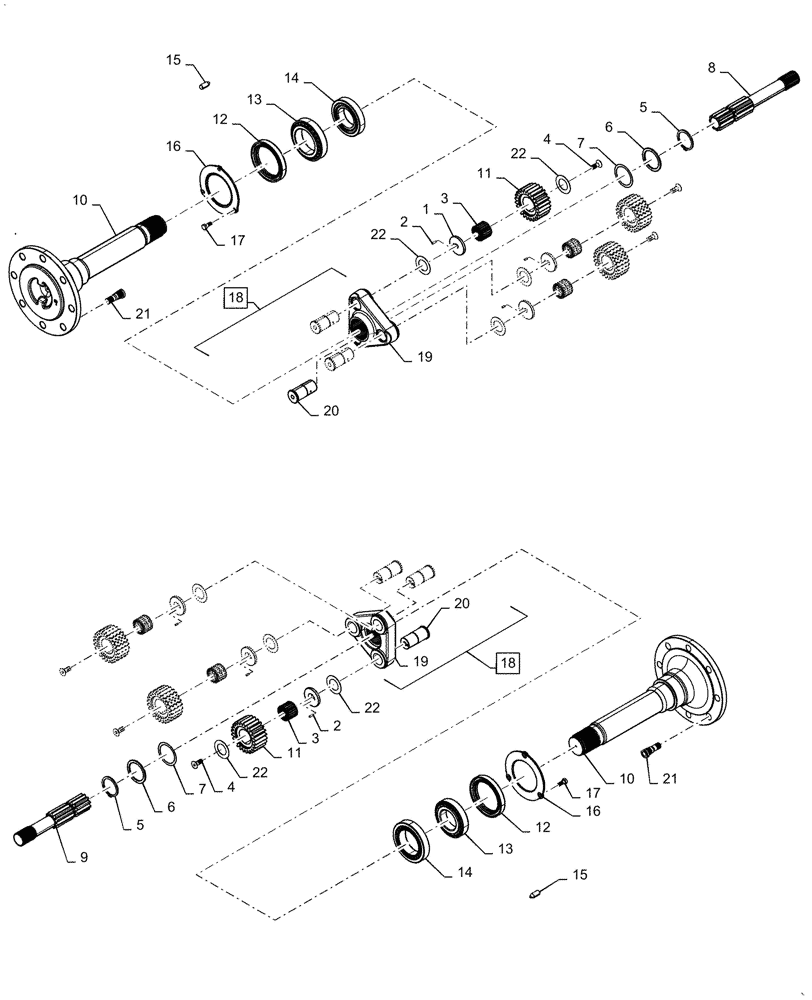 Схема запчастей Case IH FARMALL 50A - (27.120.AF[01]) - PLANETARY FINAL DRIVE (27) - REAR AXLE SYSTEM