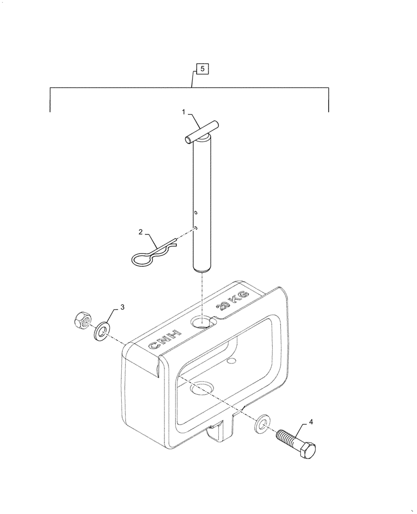 Схема запчастей Case IH FARMALL 50A - (88.100.39[02]) - DIA KIT, WEIGHT CARRIER, 20KG ONLY (88) - ACCESSORIES