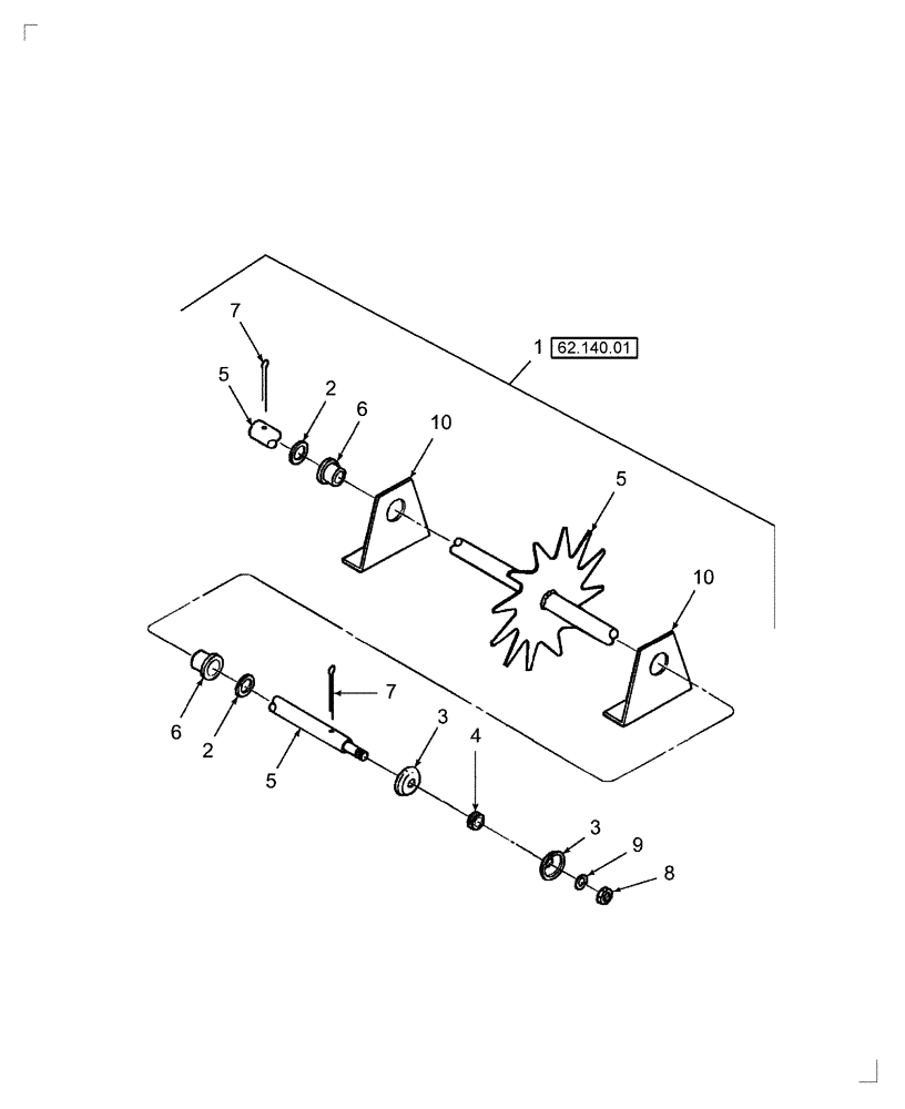 Схема запчастей Case IH SB521 - (62.140.02) - METERING WHEEL (62) - PRESSING - BALE FORMATION