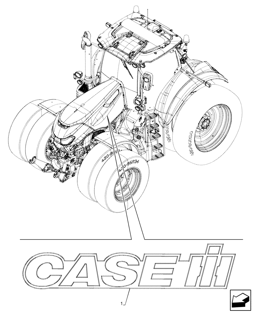 Схема запчастей Case IH OPTUM 300 CVT - (90.108.760) - TRADEMARK DECAL (90) - PLATFORM, CAB, BODYWORK AND DECALS