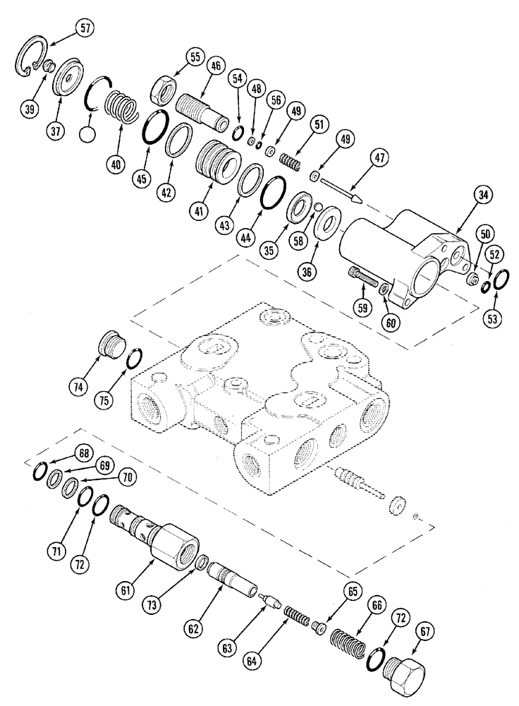 Схема запчастей Case IH MX135 - (08-23) - REMOTE CONTROL VALVE (08) - HYDRAULICS