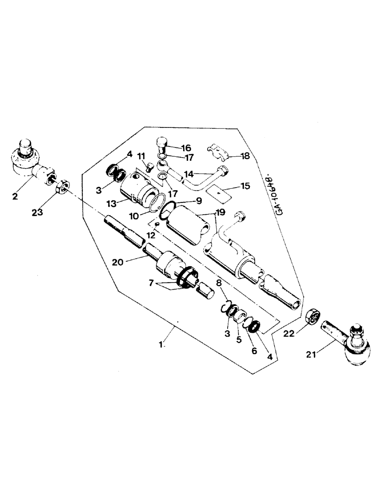 Схема запчастей Case IH 844S - (10-13) - STEERING CYLINDER, CANADA VERSION FOR 844S (07) - HYDRAULICS