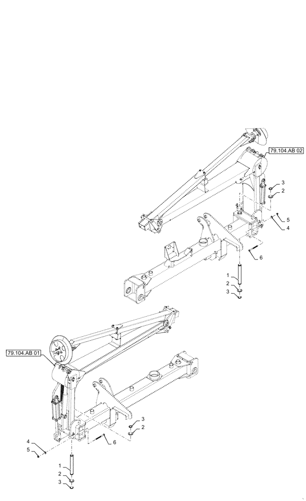 Схема запчастей Case IH 1255 - (79.104.AA[01]) - MARKER MOUNTING FOR 12 ROW (79) - PLANTING