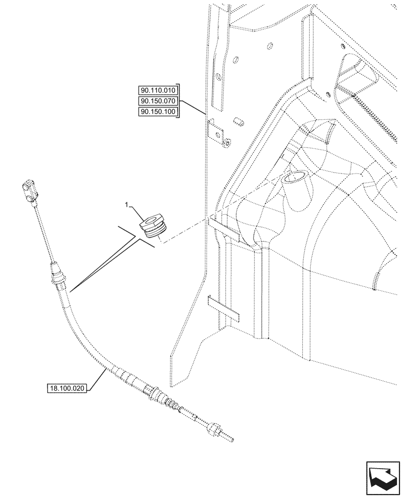 Схема запчастей Case IH FARMALL 90V - (18.100.030) - VAR - 743381, 743508 - CLUTCH, FLEXIBLE CONTROL, RING NUT (18) - CLUTCH