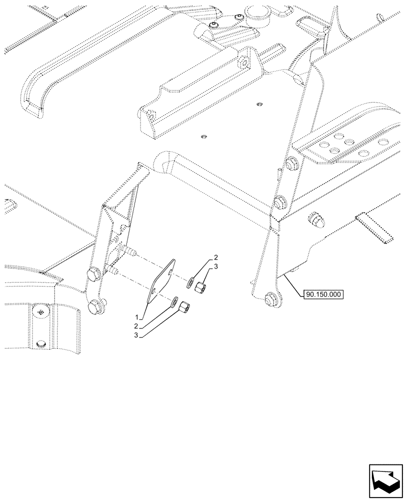 Схема запчастей Case IH FARMALL 90V - (90.150.030) - VAR - 330808, 333804, 758929 - FLOOR, PTO, PLATE, CAB (90) - PLATFORM, CAB, BODYWORK AND DECALS