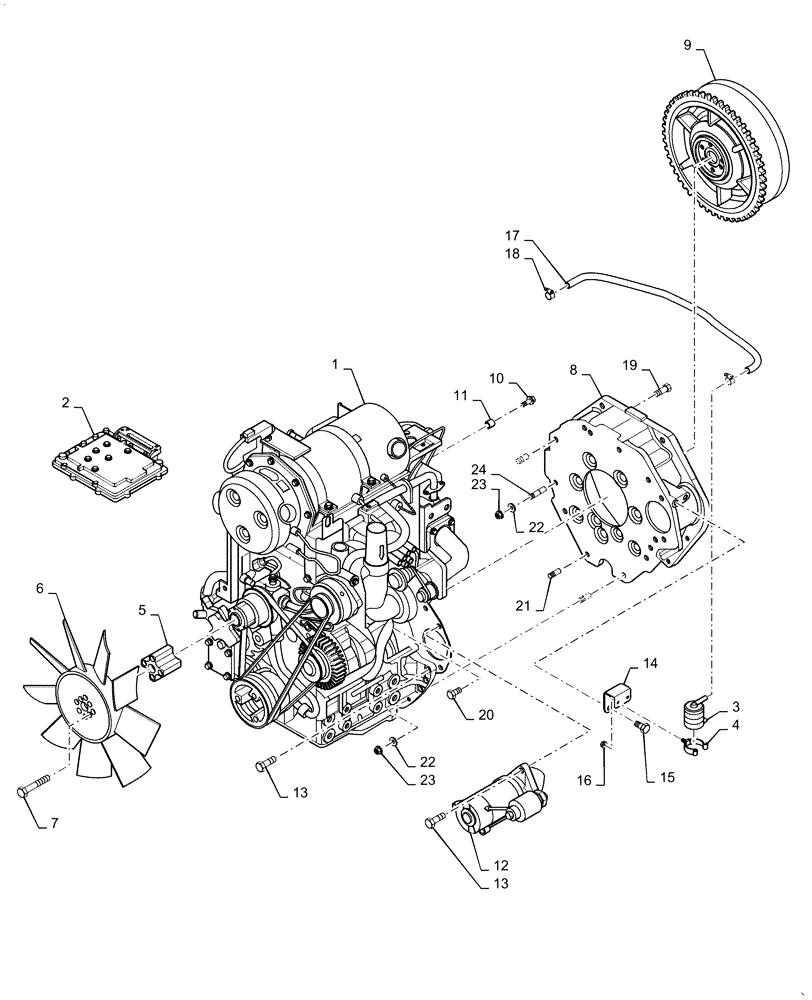 Схема запчастей Case IH FARMALL 40C - (10.001.AD[02]) - ENGINE, FARMALL 40C, 50C (10) - ENGINE