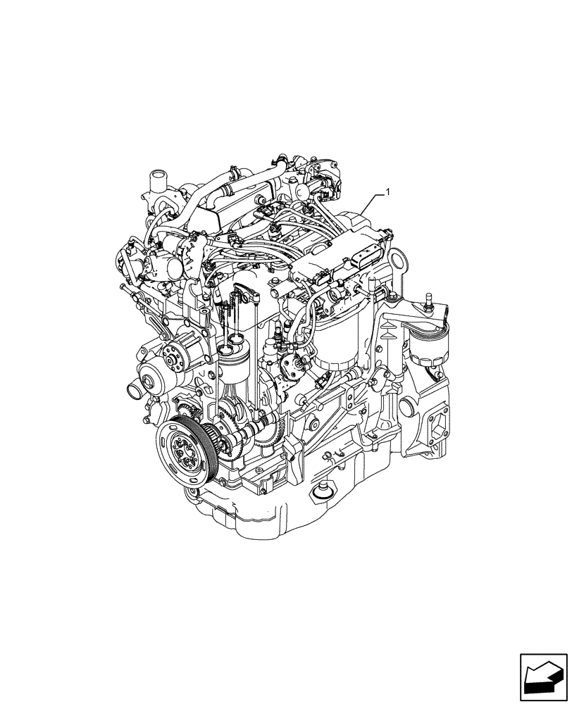 Схема запчастей Case IH F5HFL463A F001 - (10.001.AD) - ENGINE (10) - ENGINE