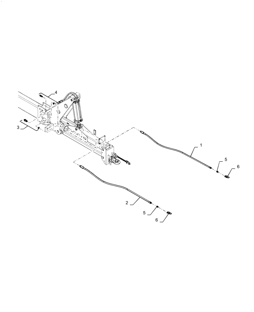Схема запчастей Case IH 1255 - (35.780.AD[01]) - TRACTOR BULK FILL HOSES FOR DRAW BAR HITCH (35) - HYDRAULIC SYSTEMS