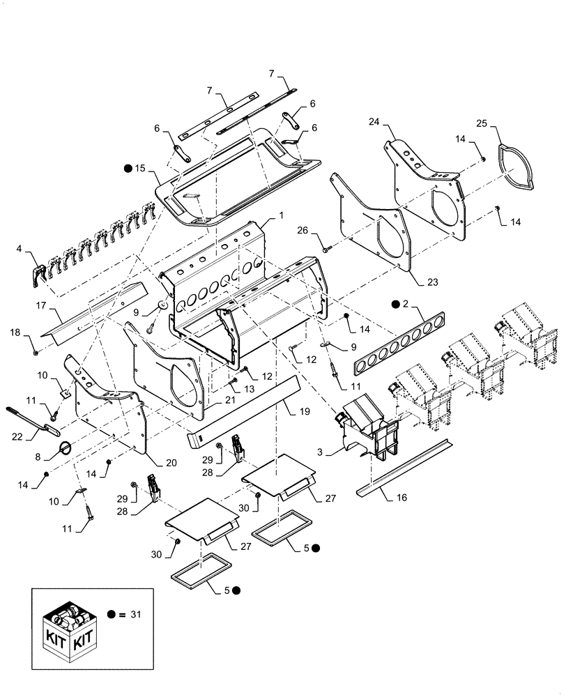 Схема запчастей Case IH 1255 - (80.100.AC[04]) - DISTRIBUTOR, ASSY, 8 PORT LH (80) - CROP STORAGE/UNLOADING