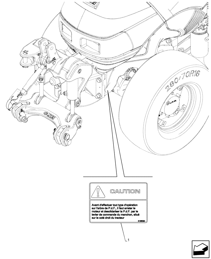 Схема запчастей Case IH FARMALL 100N - (90.108.180) - DECAL, FRANCE, CAB (90) - PLATFORM, CAB, BODYWORK AND DECALS