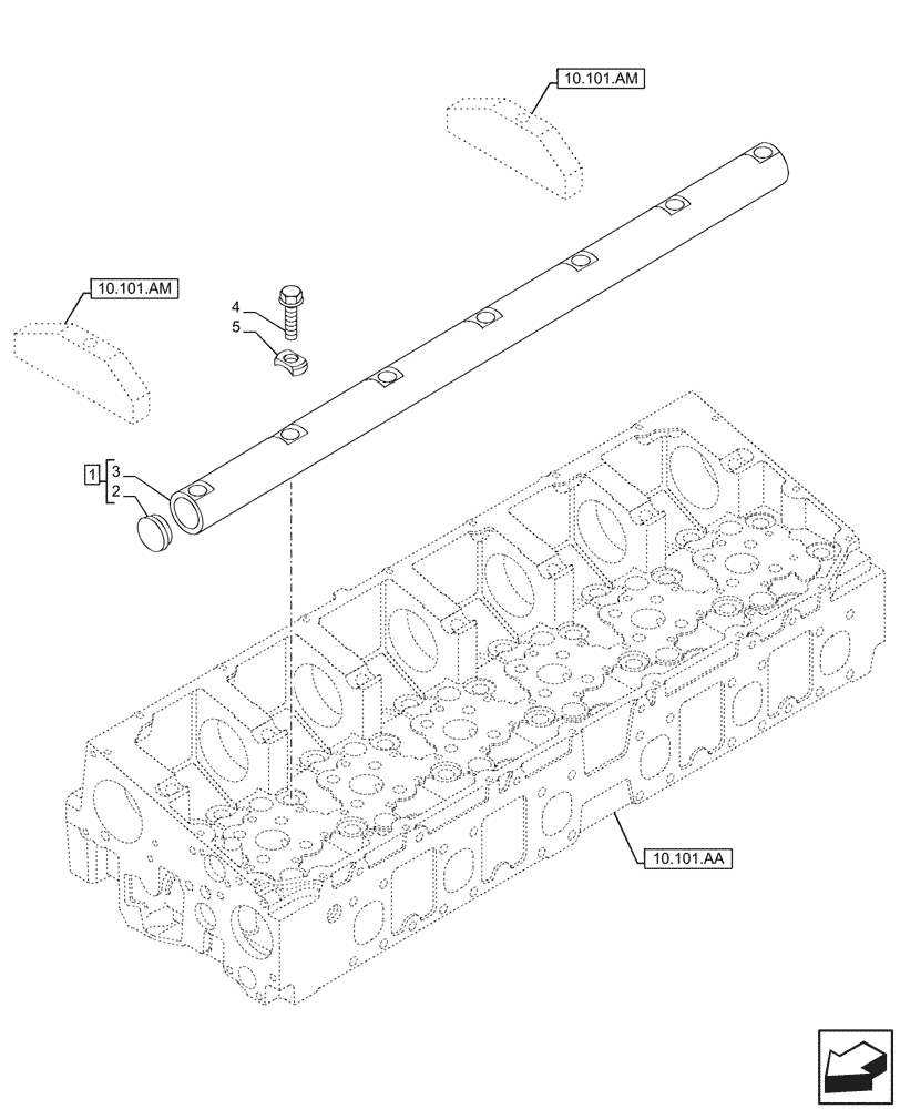 Схема запчастей Case IH F2CFP614E H003 - (10.106.AP) - ROCKSHAFT (10) - ENGINE