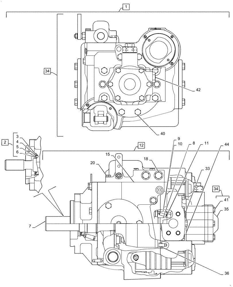 Схема запчастей Case IH 5088 - (29.218.AO[02]) - HYDROSTATIC PUMP ASSY (105 CC/REV) (29) - HYDROSTATIC DRIVE
