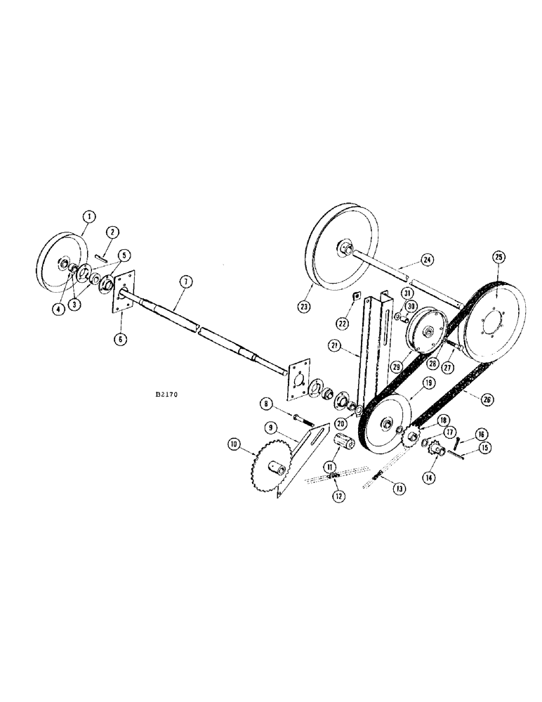 Схема запчастей Case IH 460 - (036) - MAIN HEADER DRIVE SHAFT (14) - MAIN GEARBOX & DRIVE