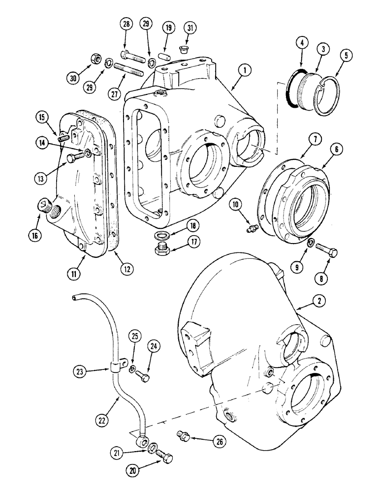 Схема запчастей Case IH 1294 - (6-170) - FINAL DRIVE REDUCTION HOUSING AND COVERS (06) - POWER TRAIN