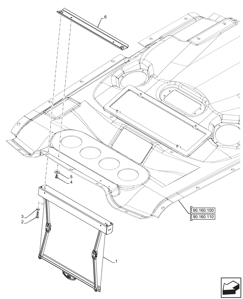 Схема запчастей Case IH FARMALL 80V - (90.151.020) - VAR - 759031, 759033 - SUN CURTAIN, CAB (90) - PLATFORM, CAB, BODYWORK AND DECALS