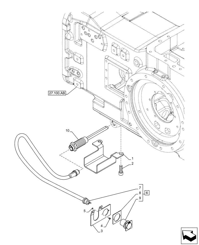 Схема запчастей Case IH MAXXUM 140 - (21.118.AJ[02]) - TRANSMISSION OIL HEATER - 110V (VAR.330205) (21) - TRANSMISSION