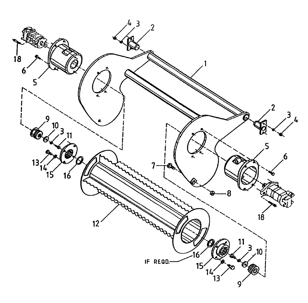 Схема запчастей Case IH 7700 - (A02-55) - POWER KNOCKDOWN ROLLER Mainframe & Functioning Components