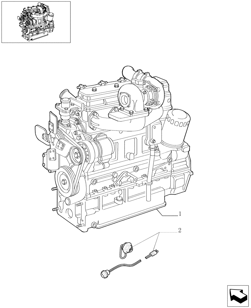 Схема запчастей Case IH JX95 - (0.02.1/02[01]) - ENGINE (BEFORE S/N 13286) (01) - ENGINE
