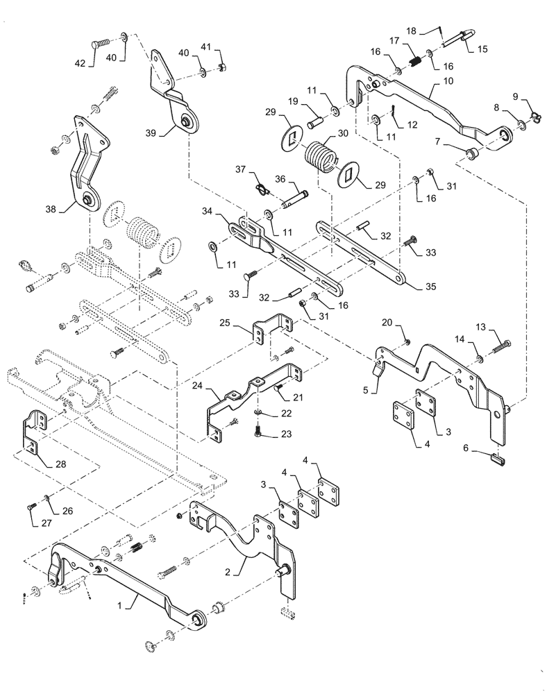 Схема запчастей Case IH MW266S - (58.910.AA[02]) - VAR - 717966196, 717966206 - MOWER DECK MOUNTING PARTS, 66" PREMIUM (58) - ATTACHMENTS/HEADERS