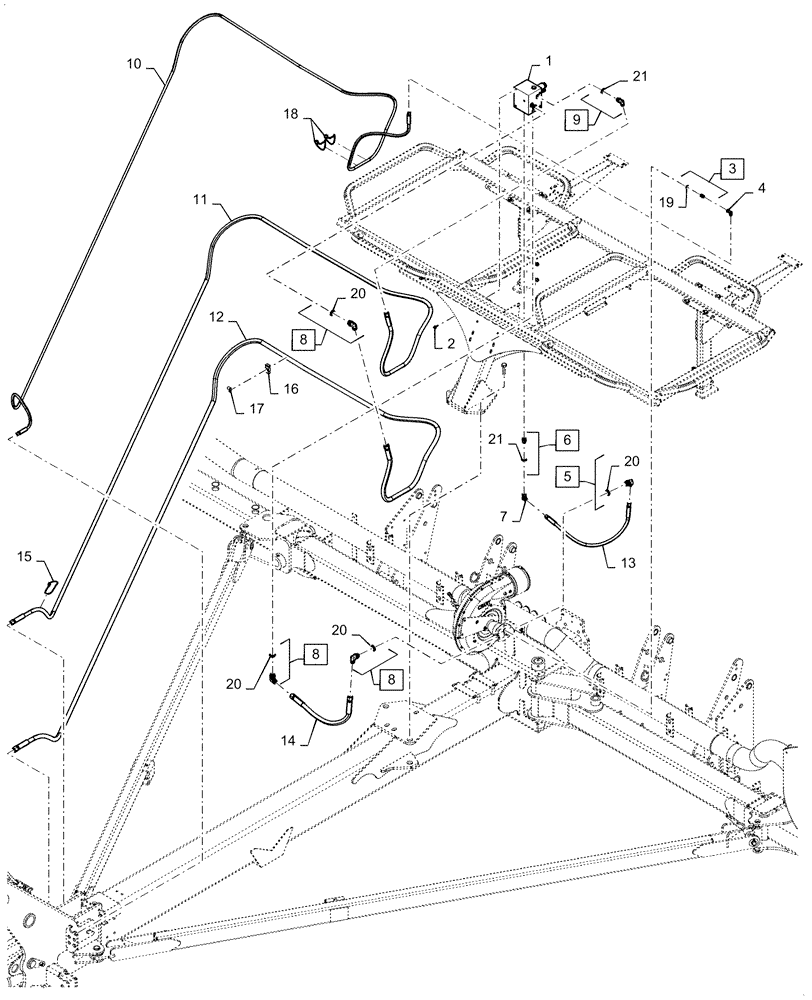 Схема запчастей Case IH 1255 - (35.744.AC[07]) - HYDRAULIC BULK FILL 16 ROW ADVANCE FARMING SYSTEM FRONT FOLDING TRAILER (35) - HYDRAULIC SYSTEMS
