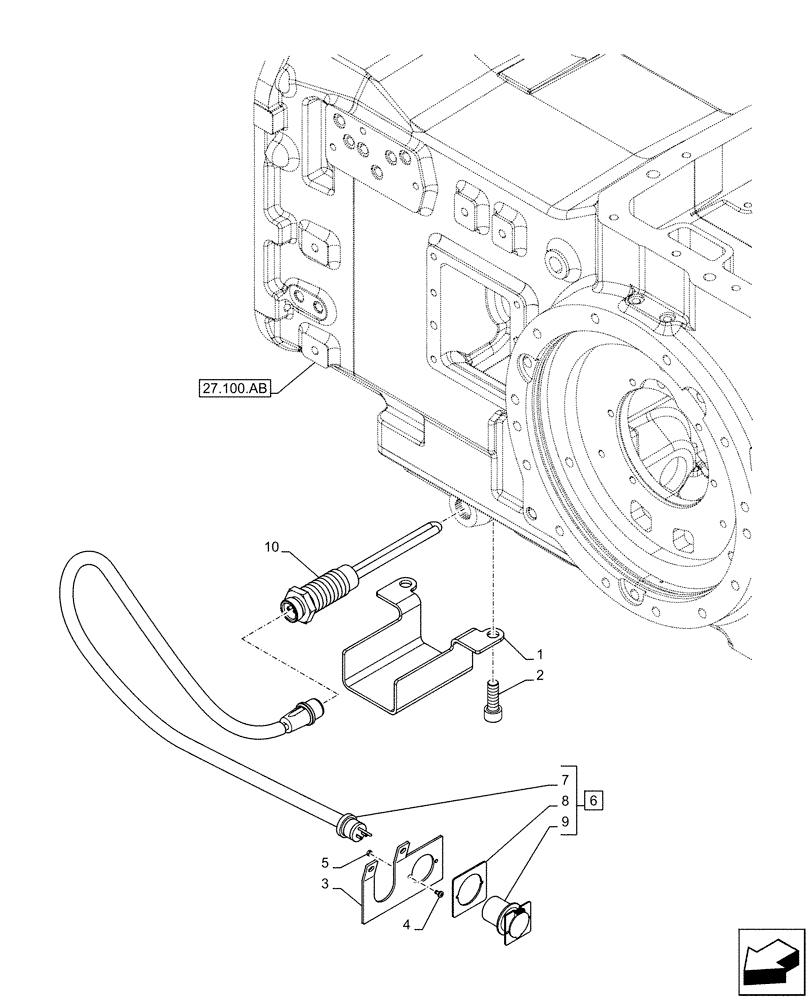 Схема запчастей Case IH MAXXUM 140 - (21.118.AJ[02]) - TRANSMISSION OIL HEATER - 110V (VAR.330205) (21) - TRANSMISSION