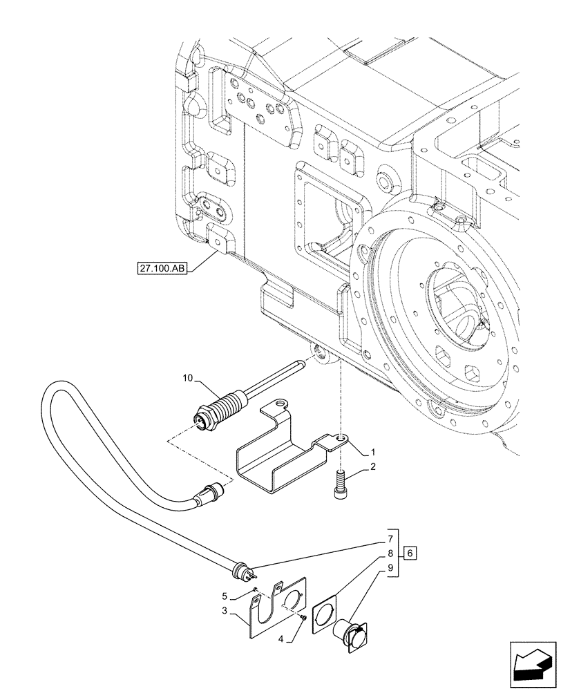 Схема запчастей Case IH MAXXUM 120 - (21.118.AJ[01]) - TRANSMISSION OIL HEATER - 110V (VAR.330205) (21) - TRANSMISSION