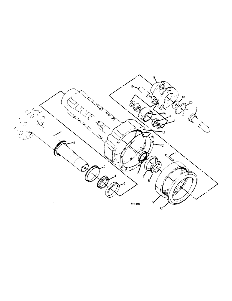 Схема запчастей Case IH 784 - (07-038) - REAR AXLE, CARRIER AND CONNECTIONS (04) - Drive Train