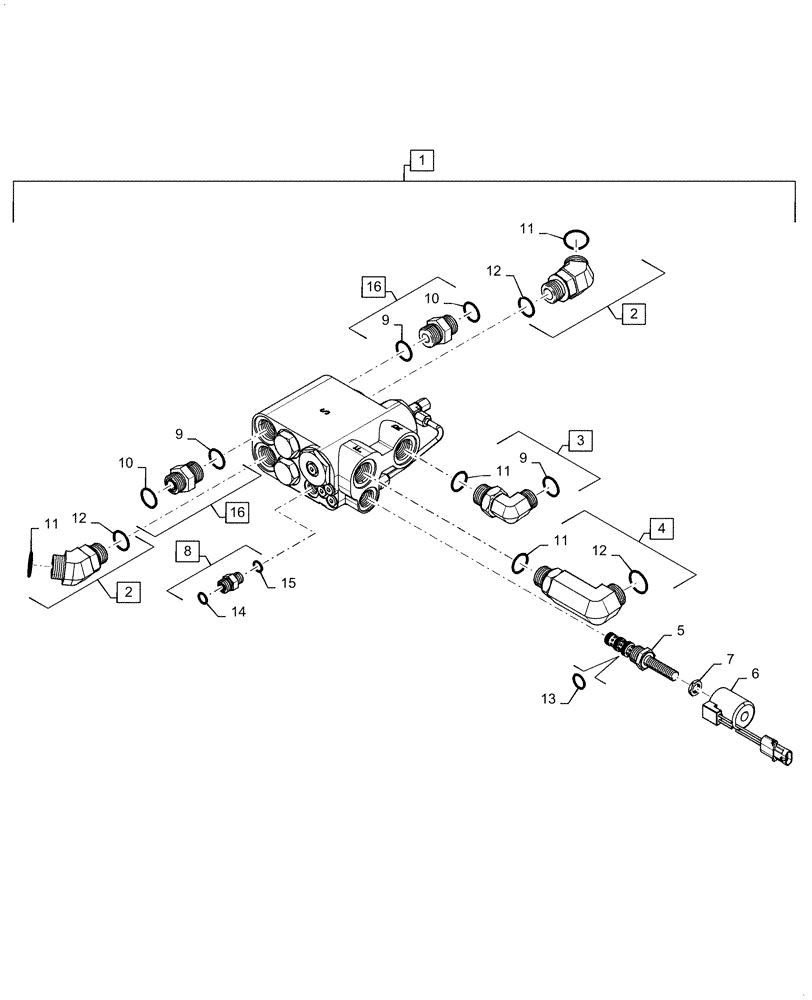 Схема запчастей Case IH 6088 - (35.359.AB[04]) - HYDRAULIC VALVE, REAR AXLE ASSY (35) - HYDRAULIC SYSTEMS