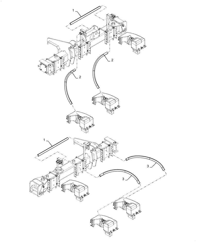 Схема запчастей Case IH 1255 - (79.904.AG[01]) - BULK FILL, HARD PIPE AND HOSES (79) - PLANTING