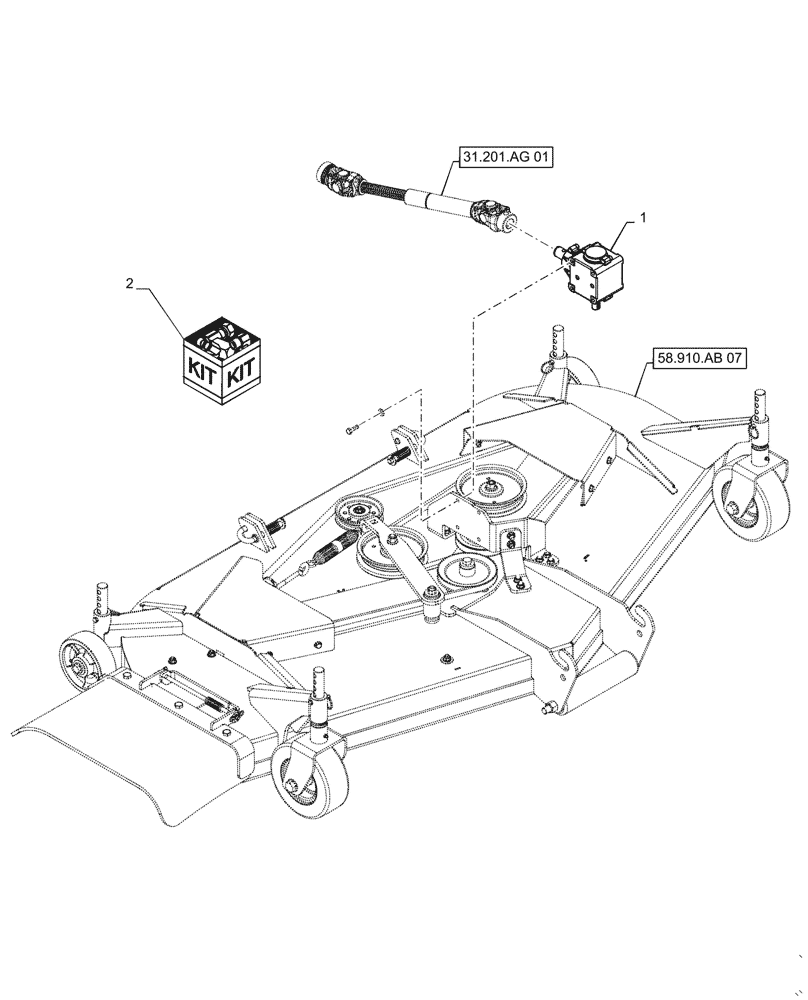 Схема запчастей Case IH MW266S - (31.220.AG[02]) - VAR - 717966256, 717966276 - PTO GEARBOX (31) - IMPLEMENT POWER TAKE OFF