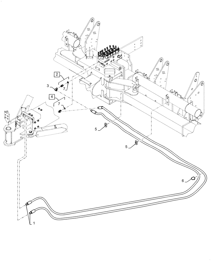 Схема запчастей Case IH 1255 - (35.948.AD[05]) - HYDRAULICS LIFT AND FOLD FOR 16 ROW 30" SPACING (35) - HYDRAULIC SYSTEMS