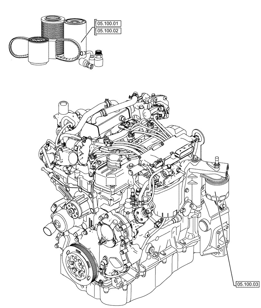 Схема запчастей Case IH F5GFL413A B019 - (05.000.00) - SECTION INDEX - MACHINE COMPLETION & EQUIPMENT (05) - SERVICE & MAINTENANCE