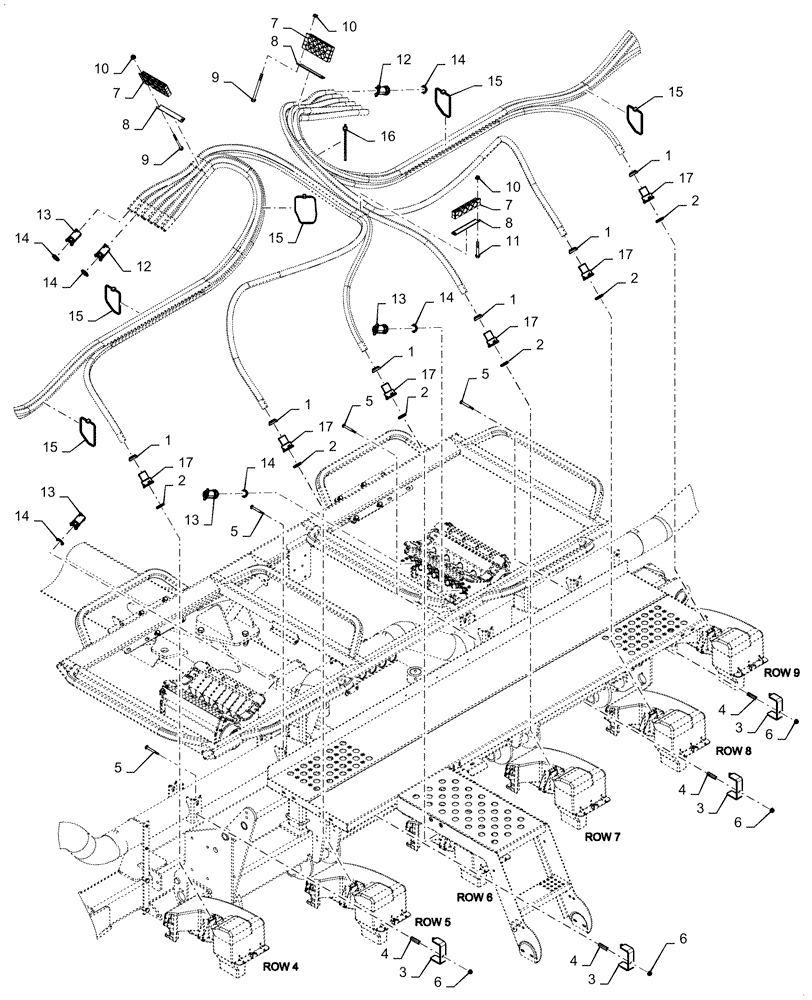 Схема запчастей Case IH 1255 - (79.904.AA[03]) - BULK FILL, CONNECTION ROW 4 - 9 (79) - PLANTING